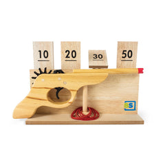 Tinteste cu pistolul, joc cu elastice