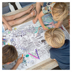 Poster de colorat lavabil XXL cu carioici