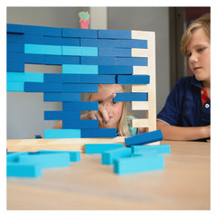 Zidul instabil, joc gigant din lemn 2 in 1