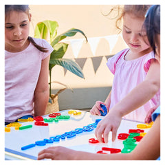 Numere transparente colorate, set 10 piese, Edx Education