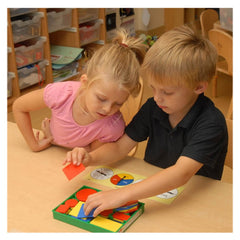 Set forme geometrice colorate, 60 piese