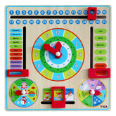 Calendar educativ din lemn, limba romana