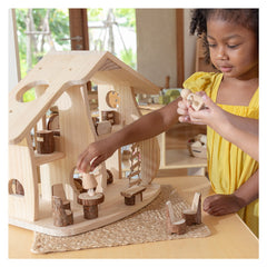 Casuta de papusi cu mobilier Woodlands, Guidecraft