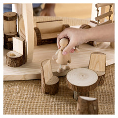 Casuta de papusi cu mobilier Woodlands, Guidecraft