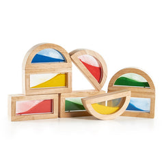 Rainbow Blocks cu nisip colorat, Guidecraft