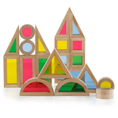 Junior Rainbow Blocks set 40 piese, Guidecraft