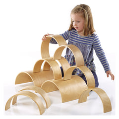 Tuneluri si Arce din lemn, set 10 piese, Guidecraft