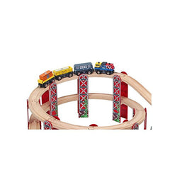 Mega circuit feroviar si auto (114 piese)