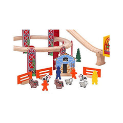 Mega circuit feroviar si auto (114 piese)