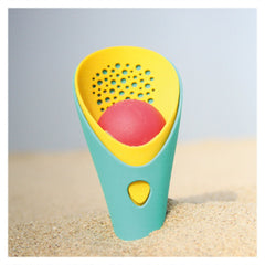 Cuppi, set lopetica cu sita si minge, turcoaz, Quut Toys