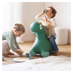 Hoppi Dino, dinozaur gonflabil saltaret, verde