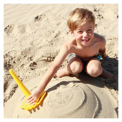 Triplet, jucarie multifunctionala pentru nisip, galben