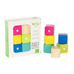 Tegu Baby 6, primele blocuri din lemn magnetic, 6 buc.