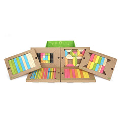 Tegu Classroom, set 130 piese din lemn magnetic