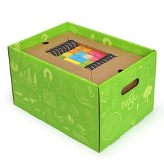 Tegu Classroom, set 130 piese din lemn magnetic