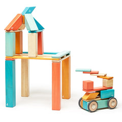 Tegu Sunset, set 42 piese din lemn magnetic