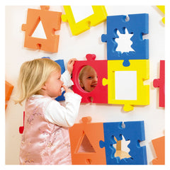 Puzzle din burete cu oglinzi, 4 piese, TickiT