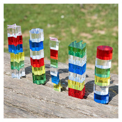 Cristale colorate transparente, set 30 de piese, TickiT