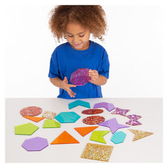 Glitter Shapes, forme colorate cu sclipici, 21 buc., TickiT