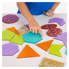 Glitter Shapes, forme colorate cu sclipici, 21 buc., TickiT