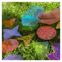 Glitter Shapes, forme colorate cu sclipici, 21 buc., TickiT