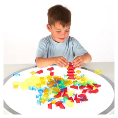 Forme 3D transparente colorate, 180 piese, TickiT