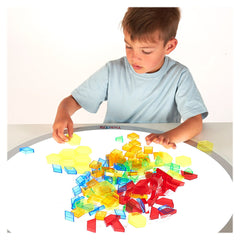 Forme 3D transparente colorate, 180 piese, TickiT