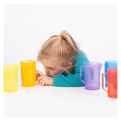 Cani transparente colorate, set 6 buc., TickiT