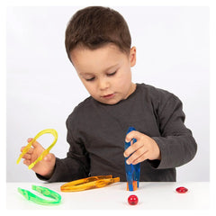 Set 12 pensete translucide colorate, TickiT