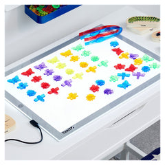 Set de sortare, Insecte translucide colorate, 96 piese