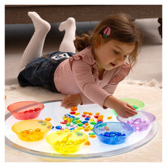 Set de sortare, pietre pretioase translucide, 144 piese