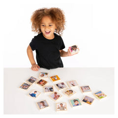 Emotii si sentimente, set placute din lemn, 18 buc., TickiT