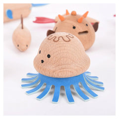 Sea Creatures, set 10 animale marine din lemn