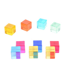 Gem Cube, set 10 cuburi acrilice, TickiT