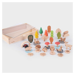 Woodland, traseul din padure, set 36 piese din lemn