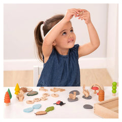 Woodland, traseul din padure, set 36 piese din lemn