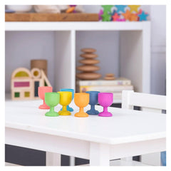 Cupe colorate din lemn, set 7 buc., TickiT