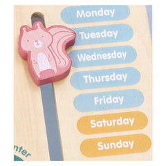 Calendar educativ din lemn in lb. engleza, Viga Toys