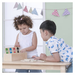 Sortator din lemn, deseuri selective, Viga Toys