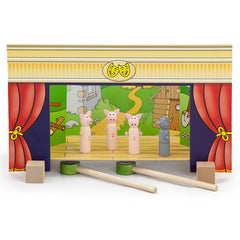 Teatru de papusi magnetic din lemn