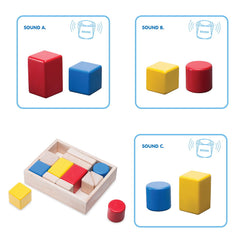 First Sound Blocks, cuburi din lemn cu sunete, Wonderworld
