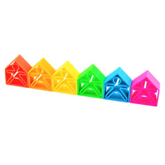Set senzorial openended cu 12 piese, neon, Dena Toys