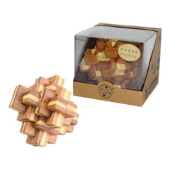 Puzzle de logica 3D din bambus, Ananas