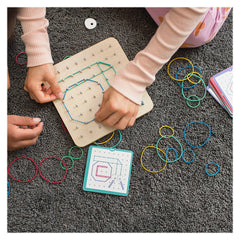 Geoboard, joc creativ cu elastice