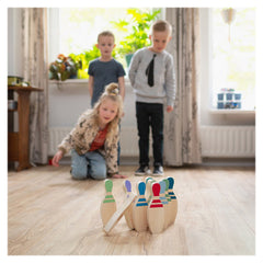 Set Bowling din lemn FSC, BS Toys