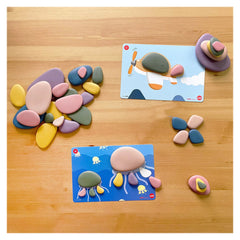 Family Pebbles, set 72 pietricele cu activitati