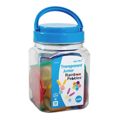 Clear Rainbow Pebbles, set 36 de pietricele translucide