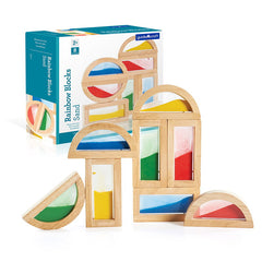 Rainbow Blocks cu nisip colorat, Guidecraft