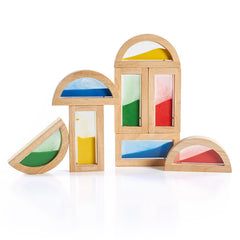 Rainbow Blocks cu nisip colorat, Guidecraft