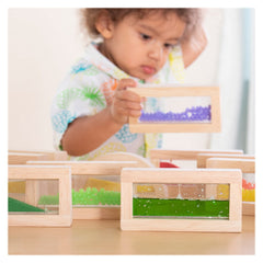 Sensory Rainbow Blocks, set complex cu 18 piese, Guidecraft